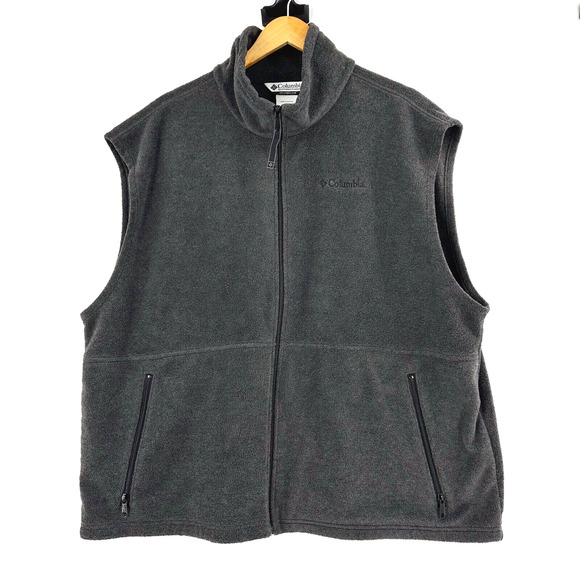 Columbia Other - Columbia Mens Fleece Zip Up Vest Size XXL Gray Outdoors Camping Hiking Gorpcore